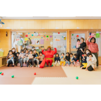 そうべつ保育所で節分の豆まき