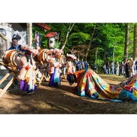 仲洞爺神社祭典で仲洞爺獅子舞が披露されました
